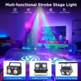 thumbnail image 3 of Party Lights 5 in 1 DJ Disco Light, Rotating Pattern Stage Lights, UV/White Strobe Lights with Remote Control for Xmas Club Bar Holiday Christmas Birthday Wedding, 3 of 8