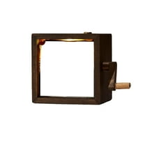 8 Page Customizable Flip Book Miniature Wooden Photo Album Hand Crank Valentine'S Day Birthday Mother'S Gift Black Walnut