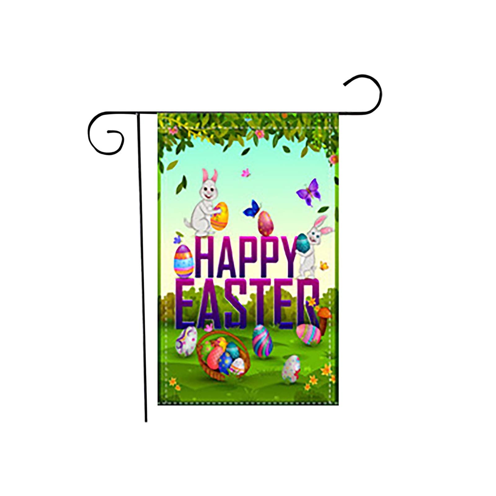 easter garden flag double sided easter flags for outdoors