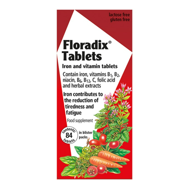 Floradix Iron and Vitamin Tablets 84 Tablets