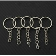 thumbnail image 5 of 50 Pcs 1 Inch/25mm Split Keyrings with Chain Silver Keychain Ring, Key Chains Rings Parts with Open Jump Ring and Connector, 5 of 6