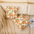 thumbnail image 4 of Cartoon Orange Throw Pillow Covers Fresh Oranges Pillow Covers for Home Sofa Bed Couch for Kids Boys Girls Cartoon Citrus Fruit Cushion Covers Fruit Style Pillowcases, 18X18 Inches Set of 4, 4 of 6