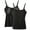 2 PACK Black, variant on Women Camisole Shelf Bra with Adjustable Strap Stretch Tank Top Basic Layering Cami Top for Daily Wearing