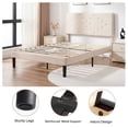 thumbnail image 7 of edx Upholstered Full Bed Frame with Height-Adjustable Headboard and Crystal Buckle Accents, Beige, 7 of 7