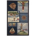 thumbnail image 4 of SAFAVIEH Chelsea Dawson Sea Lovers Wool Area Rug, Blue, 1'8" x 2'6", 4 of 10
