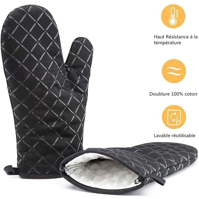 POPCO Professional Silicone Oven Mitt, Oven Mitts with Quilted Liner, Heat  Resistant Pot Holders, No Slip Flexible Kitchen Oven Gloves, Rubber Oven  Mitt Pot Holder - Black, 1 Pair, 13.7 Inch - RR Games