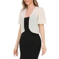 thumbnail image 3 of DYMADE Women Plus Size Chiffon Solid Color Short Sleeve Cardigan Sunscreen Top, 3 of 4