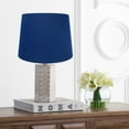 thumbnail image 4 of Urbanest Suede Drum, Lampshade, Royal Blue, 12", 4 of 6