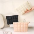 thumbnail image 6 of bestolf Cosmetic Bag Compact Quilted Makeup Bag with Top Zipper Closure Spacious Inner Pocket Travel Organizer Handbag Makeup Pouch (Black ), 6 of 8