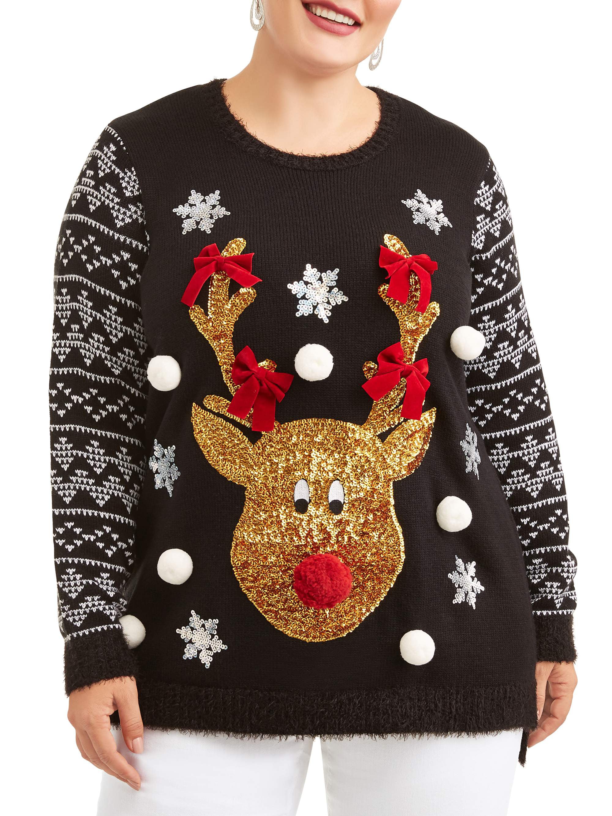 walmart christmas sweater plus size