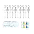 thumbnail image 1 of Kit para hacer llaveros de cuentas, llaveros acrílicos hechos a mano en blanco para vinilo. 30 piezas, 1 of 6