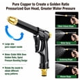 thumbnail image 4 of DEXIMRO Hose Gun Sprayer Nozzle Heavy Duty - High Pressure Garden Power Water Jet Head Washer for Outdoor, Car, Lawn, Commercial Wash with Brass Head and Bronze Quick Connect Attachment, 4 of 8