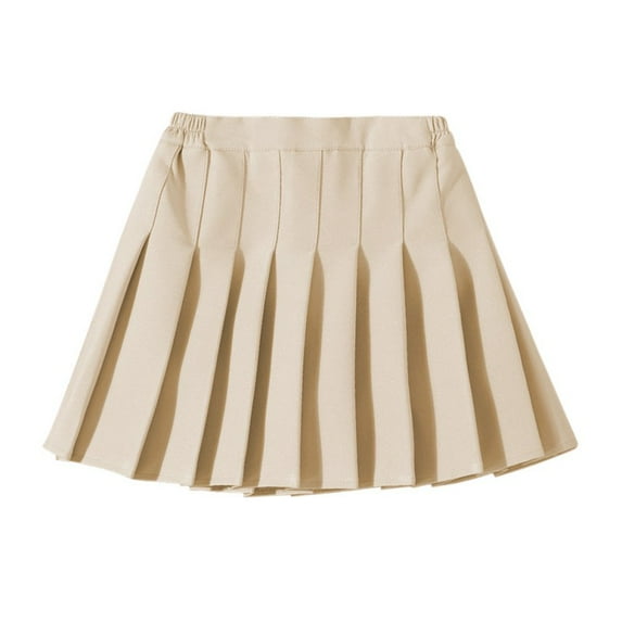 Girls Simple High Waist All Around Pleated A-Line Skirt, 2-12 Years