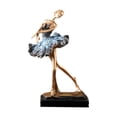 thumbnail image 2 of Escultura de bailarina de ballet de resina, adorno de bailarina de ballet, figura artística, estatua de bailarina de ballet para decoración de oficina Estilo A, 2 of 8