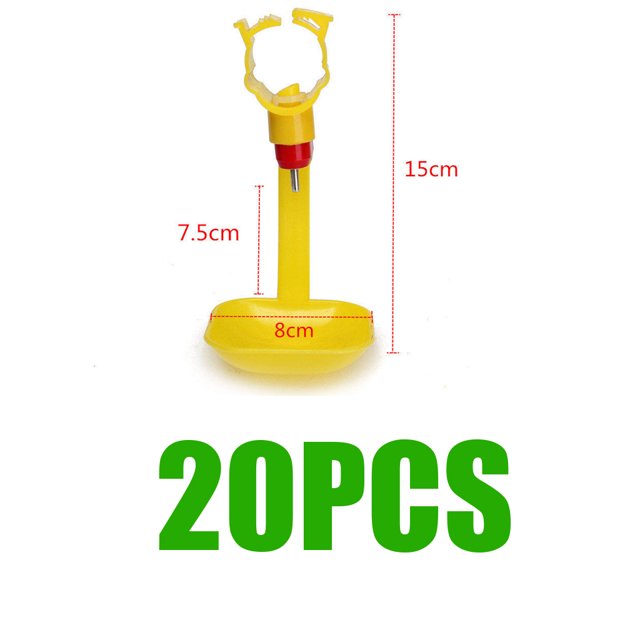 Tazas de Beber Agua de Aves de Corral Sunnimix 20 Piezas Plástico