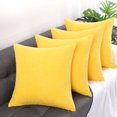 thumbnail image 2 of Unique Bargains Housse de Coussin Décorative à Rayures Maïs en Polyester, 4 Pcs, pour Sofa, 2 of 10