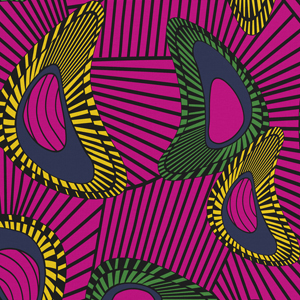 1 Yard 100% Cotton African Wax 2, Fuschia, 44" Wide for Quilting & Sewing by David Textiles