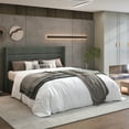 thumbnail image 5 of Sha Cerlin Queen Size Lift Up Hydraulic Storage Bed Frame, Platform Bed with Fabric Upholstered Wingback Headboard, No Box Spring Needed, Dark Gray, 5 of 15
