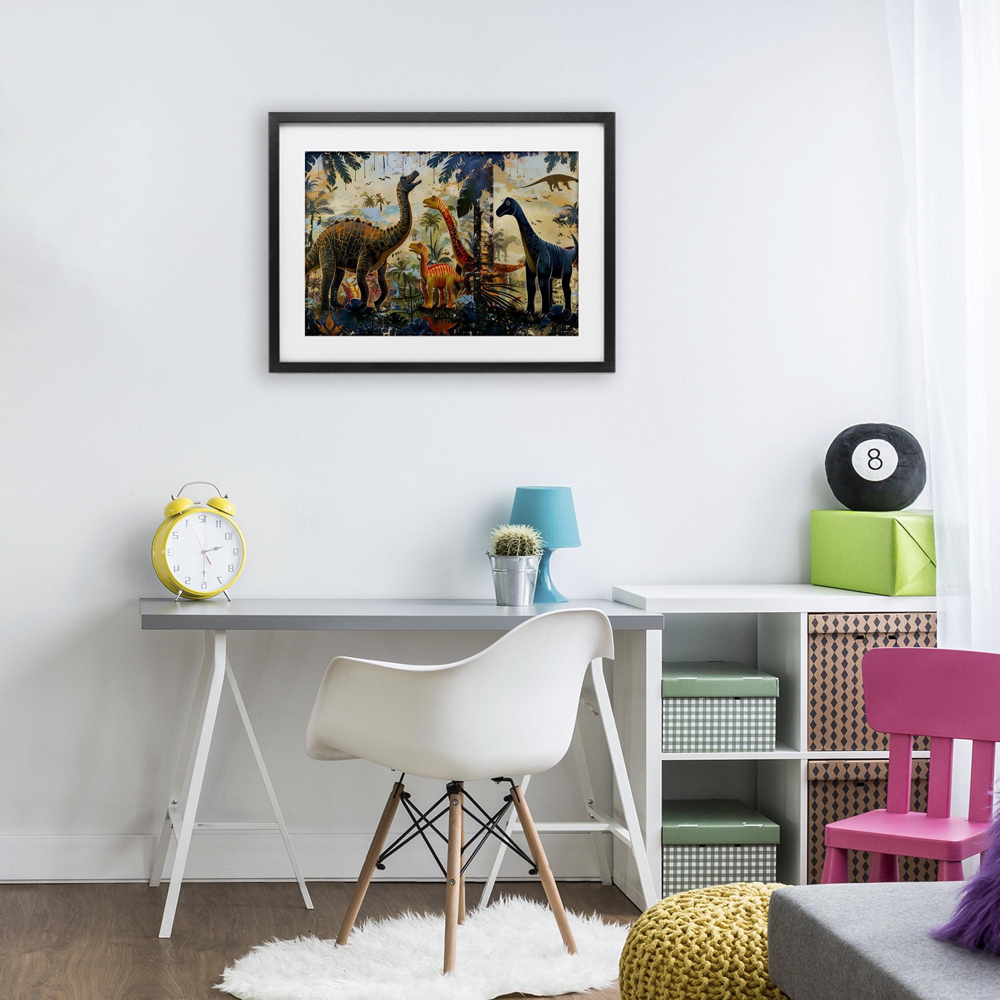 Stupell Industries Jurassic Journey in Nature Black Framed Print Under Glass, design by Lazar Studio