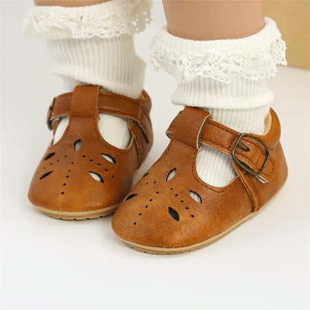 

BFYSFBAIG Toddler Kids Boys Girls Hollow Out Soild Colour The Floor Barefoot Non- First Walkers Prewalker Sandals 0-18M