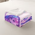 thumbnail image 4 of Ai Girl Throw Blanket Cyber Retrofuturism Fleece Blanket For Sci-Fi Fans Virtual Reality Robot Theme Fuzzy Blanket For Bedroom, Cool Girl Anime Blanket Throw Size, 4 of 7