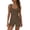 *Coffee, variant on Women's 2 Piece Crew Neck Activewear Set, Ladies' Tank Top and High Waist Biker Shorts, Seamless Gym Yoga Tracksuit For Women,Orange,S-3XL