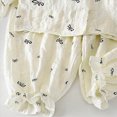 thumbnail image 5 of CAUYDY Child Girl Pjs Clothing for Kids 5T 6T 7T 8Y 9Y 10Y Long Sleeve Shirt Elastic Waist Pants 2Pcs Cute Set Girls Fall Winter Outfits Sizes 6-7 Years,Beige, 5 of 5