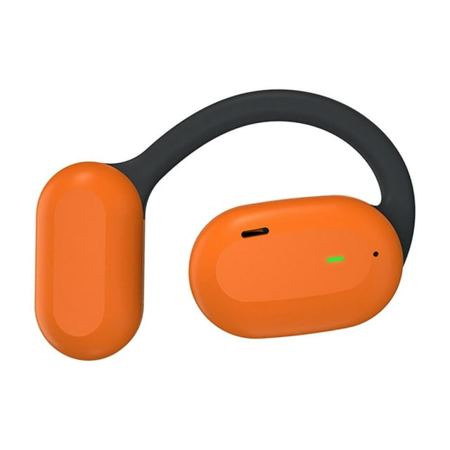 Auriculares inalámbricos perfecl con clip y ganchos para la oreja derecha Naranja