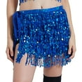 thumbnail image 1 of Traje de danza del vientre Yuarrent azul real cómodo y transpirable con lentejuelas, 1 of 6