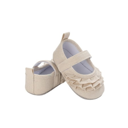 

Meihuida Baby Girls Mary Jane Flats Non-Slip First Walkers with Ruffle