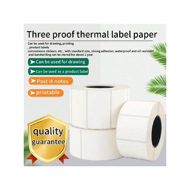 1 Roll Thermal Printing Paper For Label Printing, Crisp & Clear Text; Using Grassind Base Material, Oil- & Scratch-Proof, Water-Resistant; 500~5000 Sh