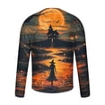 thumbnail image 5 of WAENQINLA Funny Halloween Shirts Men Winter Casual Crewneck Sweatshirts Cute Halloween Print Long Sleeve Shirt Holiday Party Halloween Shirts, 5 of 5