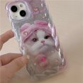 thumbnail image 1 of iPhone 11 12 13 14 Plus PRO MAX iPhone14Pro iPhone14 14ProMax Gato De Dibujos Animados DIY Diamante Láser Funda Blanda, 1 of 3