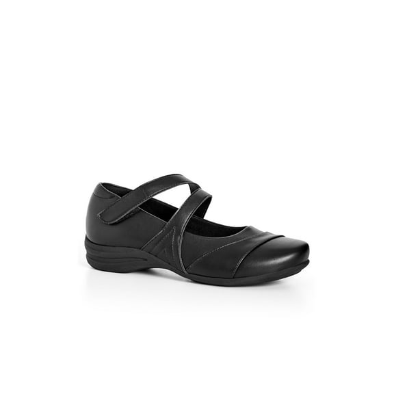 Avenue Women's Wide Width The Brooklyn Crossover Strap Flat