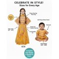 thumbnail image 4 of DWEEP SARA Ensemble Traditionnel de Lehenga Jaune Imprimé Brodé pour Filles, 8-10 Ans(30), 4 of 7