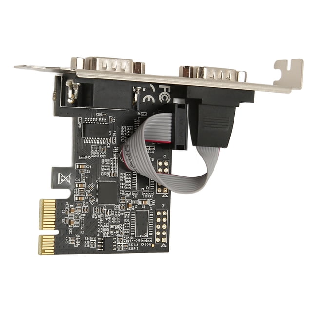 PCI Express RS 232 DB9 Serial Port Card, Widely 2 Port PCIE X1 Interface PCIe Serial Expansion Card PCB For POS System For