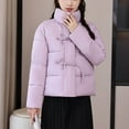 thumbnail image 1 of Parkas de manga larga para mujer, chaqueta acolchada holgada de invierno con pan grueso, chaqueta acolchada de manga larga, abrigo para mujer, 1 of 9