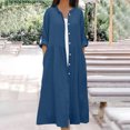 thumbnail image 1 of Pntutb moda mujer manga larga otoño frente abierto ropa de abrigo suelta botón sólido blusa abrigo Tops bolsillos cárdigan liquidación PNTUTB Pntutb-5662, 1 of 8