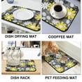 thumbnail image 3 of 2 Pack Washable Rubber Daisy Cute Floral Dish Drying Mats for Kitchen Counter Home Large Coffee Bar Pad Accessories and Decor for Utensils Stemware (2pcs 18''x24''+19.5''x12''), 3 of 3