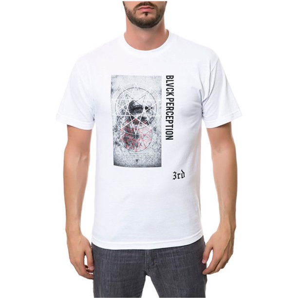 Black Scale The Perception Camiseta gráfica para hombre, blanca, pequeña