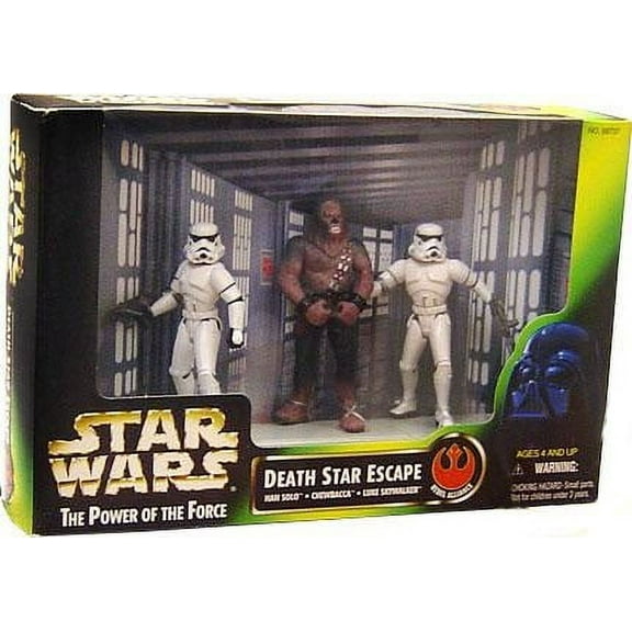 Star Wars PotF Death Star Escape Action Figure Set Han Solo Luke Chewbacca