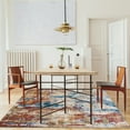 thumbnail image 5 of ReaLife Rugs Machine Washable Area Rug - Living Room Bedroom Bathroom Kitchen Entryway Office - Padded Low Pile Stain Resistant Premium - Modern Abstract Colorful - ASA - Red Blue 5' x 7', 5 of 10