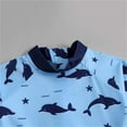 thumbnail image 6 of Piuwrlz 0 Months Baby Swimsuit Girls Swimming Suit 1 PC Round Neck Long Sleeves School Uniform T Shirt Blue Size 0 Months, 6 of 8