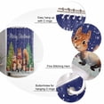 thumbnail image 6 of Xmas Squirrel, Waterproof Fabric Shower Curtain, Christmas Pine Tree Vintage Blue Shower Curtain for Bathroom Curtains Bathtubs Hotel Washable Shower Curtains with 12 Hooks Long 72x78in, 6 of 6