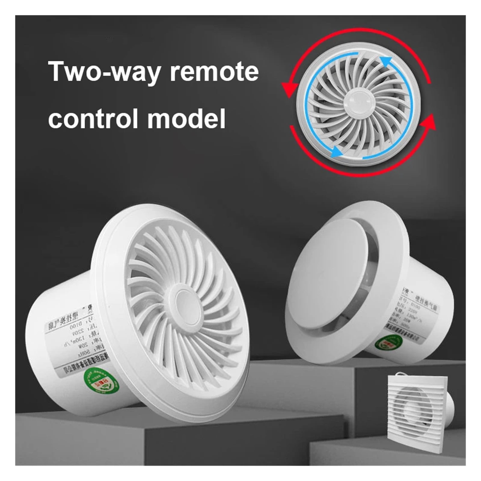 4''6'' Exhaust Fan Adjustable Speed Duct Fan Kitchen Window Airflow Air Cleaning Fan Ventilator Attic Pipe Ventilation Extractor ,Energy-Efficient