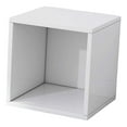 thumbnail image 4 of Organizador de almacenamiento de cubos de madera, contenedor de almacenamiento de madera, organizador de artículos diversos, estante organizador, caja Blanco, 4 of 8