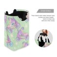 thumbnail image 3 of Yayeee Freestanding Laundry Hamper with Handle Collapsible Large Storage Basket for Clothes, Purple Skates, 3 of 7