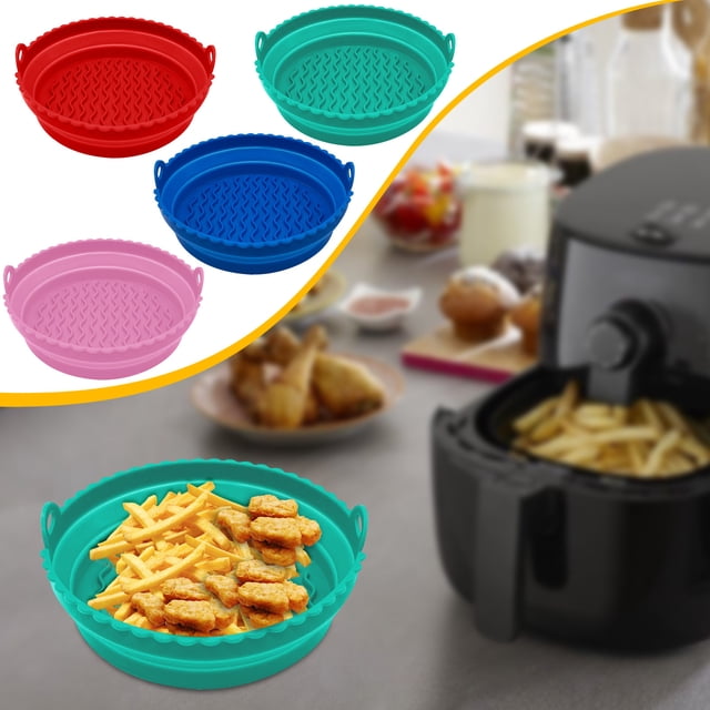 Iumwxz Kitchen Gadgets Reusable Fryer Baking Pad Foldable Fryer Tray Pad Kitchen Utensil Set Blue Silica Gel Deals on Sports & Rec