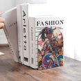 thumbnail image 6 of Susaid Fantasy Colorful Beast Print Wooden Bookends Decorative Book Ends for Shelves Heavy Books Holder Organizer Non-Slip Desk Book End for Kids Room Office School 1 Pairs, 6 of 8