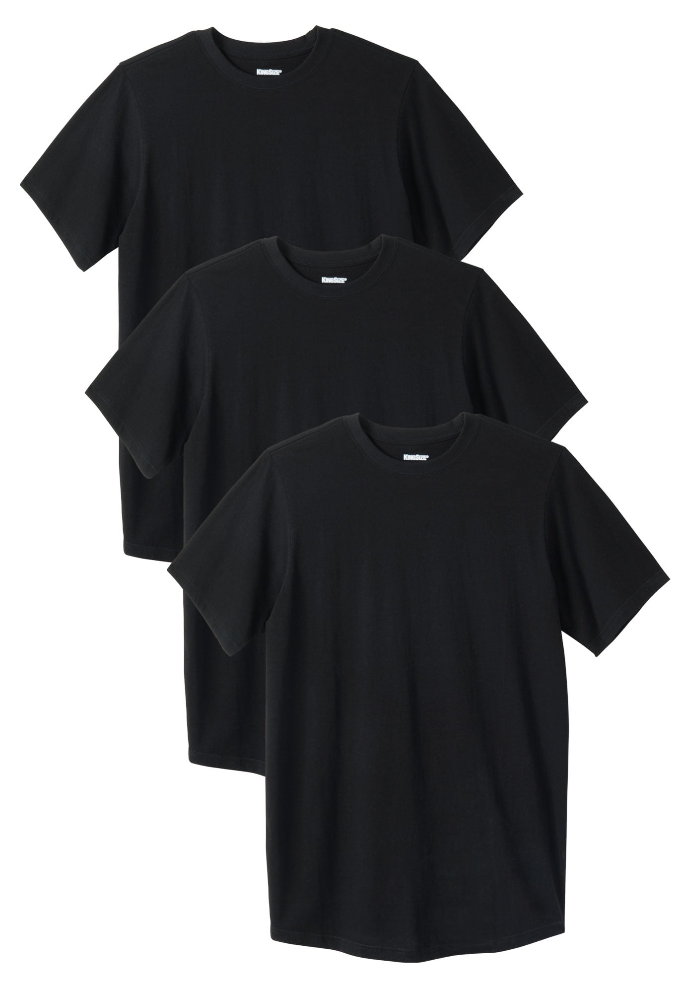 Kingsize Men's Big & Tall Cotton Crewneck Undershirt 3-Pack - Walmart.com
